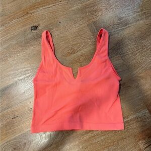 Coral Ribbed Women's Tank Top